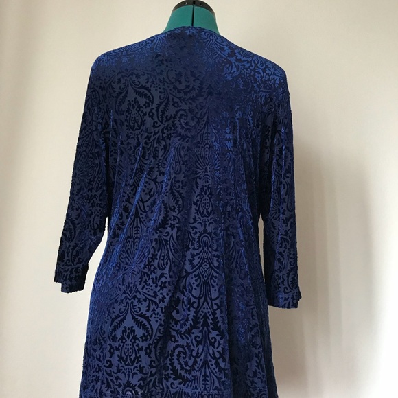 SOLDblue velvet lace belted blouse sz 18/20 - Picture 5 of 5